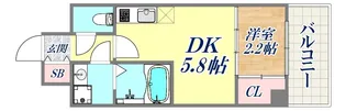 アドバンス神戸ラシュレ【8階】の間取り