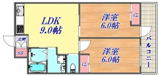 レガーロ三宮【2階】の間取り
