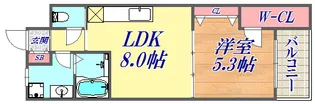 夢野アパートメント【3階】の間取り