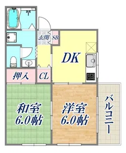 サンコート【2階】の間取り