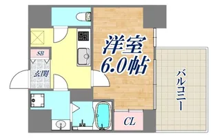 エスリード神戸ハーバークロス【4階】の間取り