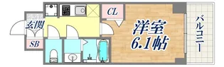エステムコート神戸グランスタイル【13階】の間取り