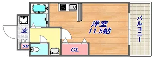 グランディア・ミ・アモーレ六甲道【4階】の間取り