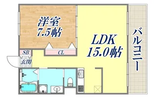 グリーンハイツ諏訪山【4階】の間取り