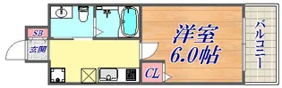 U-ro湊川公園前【4階】の間取り
