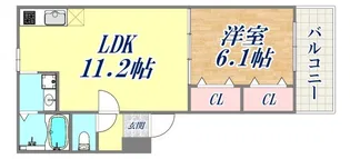 フジパレス摩耶【1階】の間取り