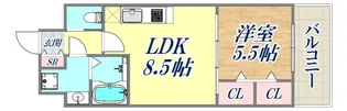 プレジオ神戸WEST【8階】の間取り