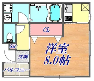 グランメール上沢通【2階】の間取り