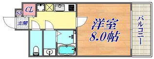 クオーレ三宮弐番館【4階】の間取り