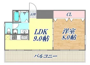 スリールKOBE元町【6階】の間取り