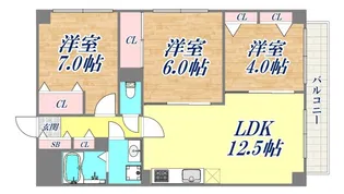 アルカディア山の手【1階】の間取り