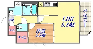 S-RESIDENCE神戸磯上通【10階】の間取り