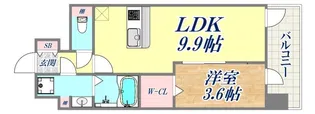 レジュールアッシュ神戸湊川公園【3階】の間取り