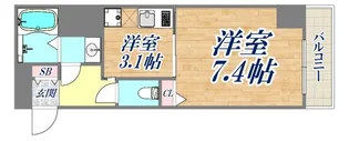アプリーレ三宮イースト【15階】の間取り