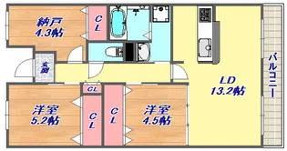 摩耶コート壱番館【7階】の間取り