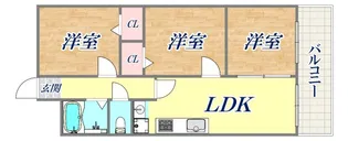 ダイヤモンドコーポ【3階】の間取り