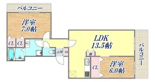 ハイツグラナダ【5階】の間取り
