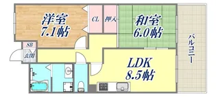 アプリーレ北青木【4階】の間取り