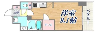 プレサンス神戸水木通ルミエス【4階】の間取り