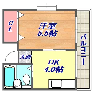 グランディアみなと六甲【4階】の間取り