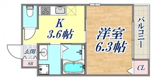 レクエルド深江【1階】の間取り