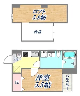 サンクス東須磨【2階】の間取り