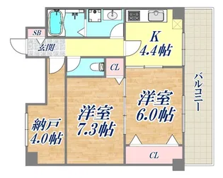 サンセールハヤシ【1階】の間取り