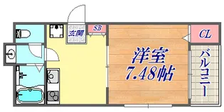 サントル花隈【5階】の間取り