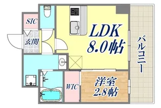 ソルテラスKOBE新長田駅前【6階】の間取り