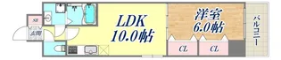 メルディアキューブ新長田【3階】の間取り