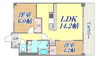 ラ フィエスタ新神戸【9階】の間取り