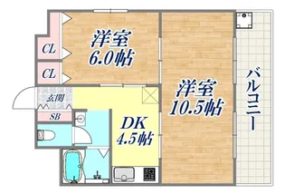 パークハイツ青谷【4階】の間取り