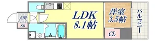 リヴィアスコウベラメール【4階】の間取り