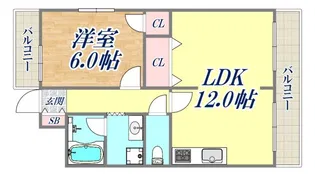 シャロームヒラノ【4階】の間取り