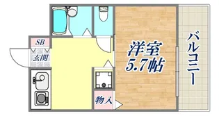 エステムコート東灘【1階】の間取り