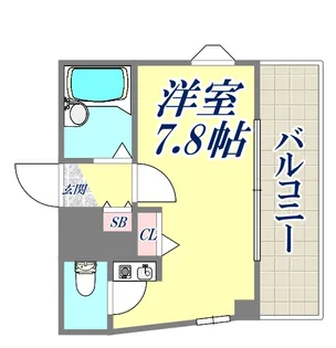 サンライズ長田【4階】の間取り