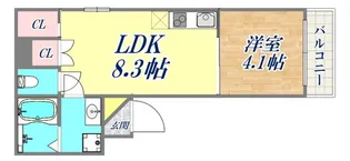 Y-city神戸鷹取【3階】の間取り