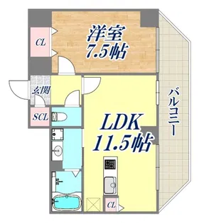 グルーブ神戸元町アリア【4階】の間取り