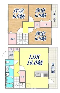 プロムナードC棟【1階】の間取り