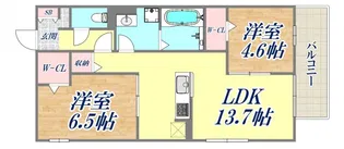 fika蓮宮【2階】の間取り
