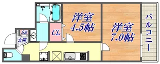 クオーレ三宮弐番館【10階】の間取り