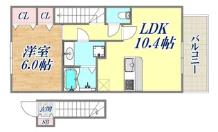 マ・メゾン岩屋【2階】の間取り
