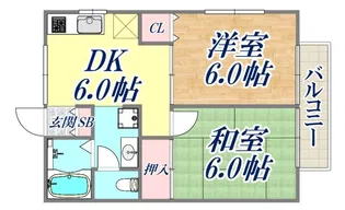 セジュール岡本【1階】の間取り