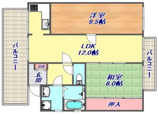 りりぱっとはうす【3階】の間取り