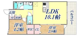 GENOVIA神戸新開地駅前【10階】の間取り