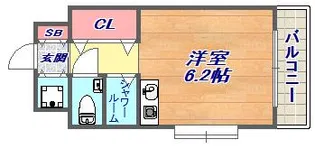 メインステージ深江ステーションフロント【9階】の間取り