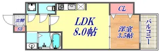 SERENiTE三宮【5階】の間取り