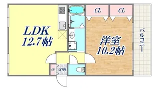 灘ハイツ【2階】の間取り