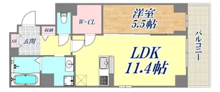 ステラハウス住吉【6階】の間取り