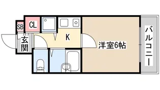 パルシオ三宮フラワーロード【5階】の間取り